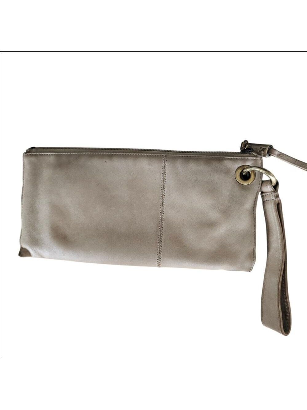 Hobo Vida Metallic Tan Leather Wristlet